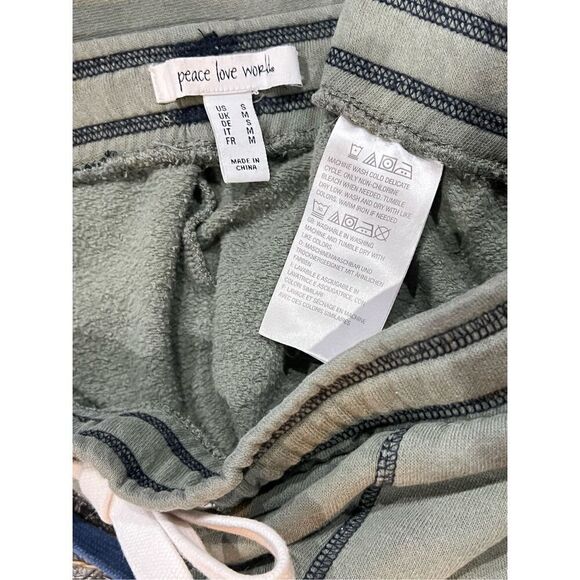 Peace Love World Green Knit Joggers Size Small - Picture 4 of 4